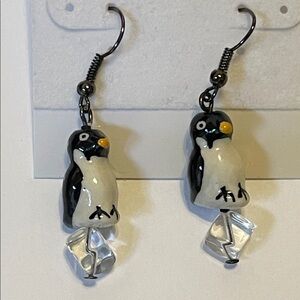 Penguin Dangle Earrings